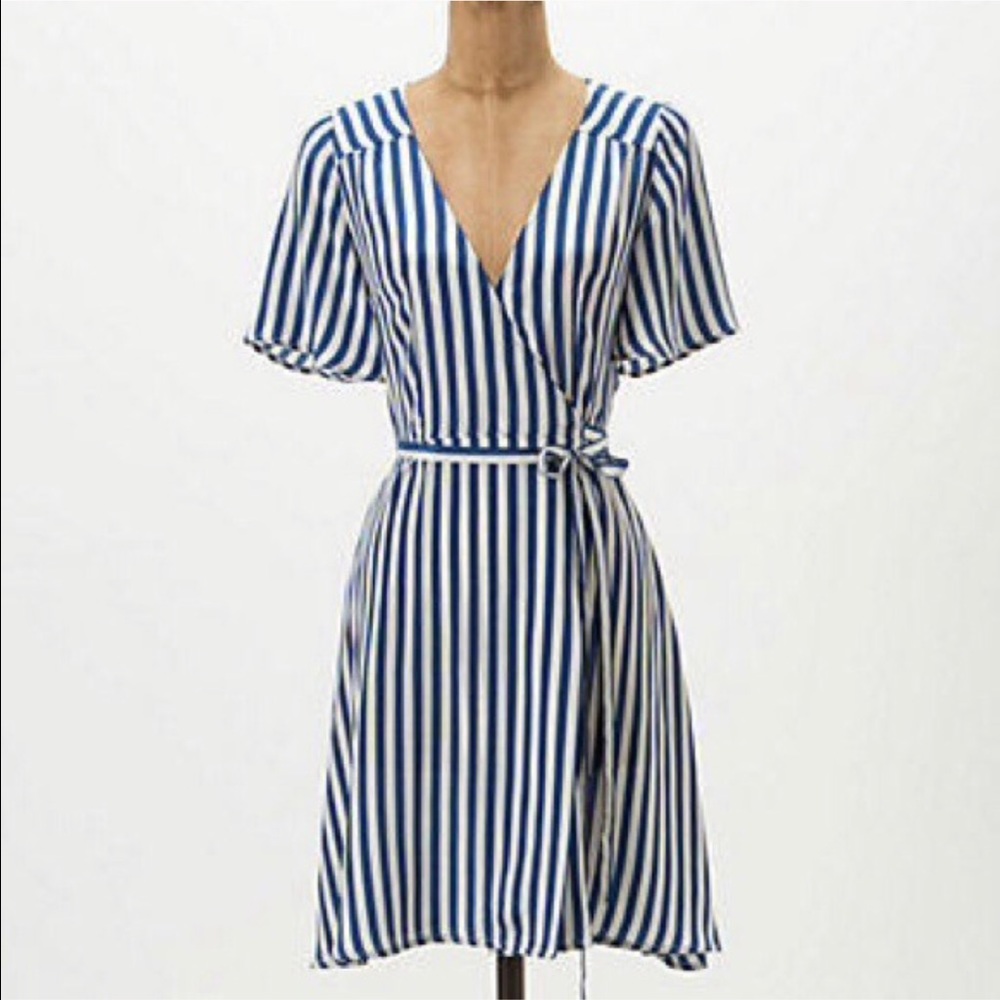 Striped Wrap Dress