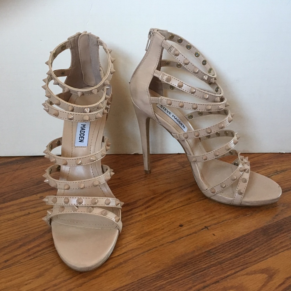 Steve Madden Baii Women US 7.5 Nude Sandals