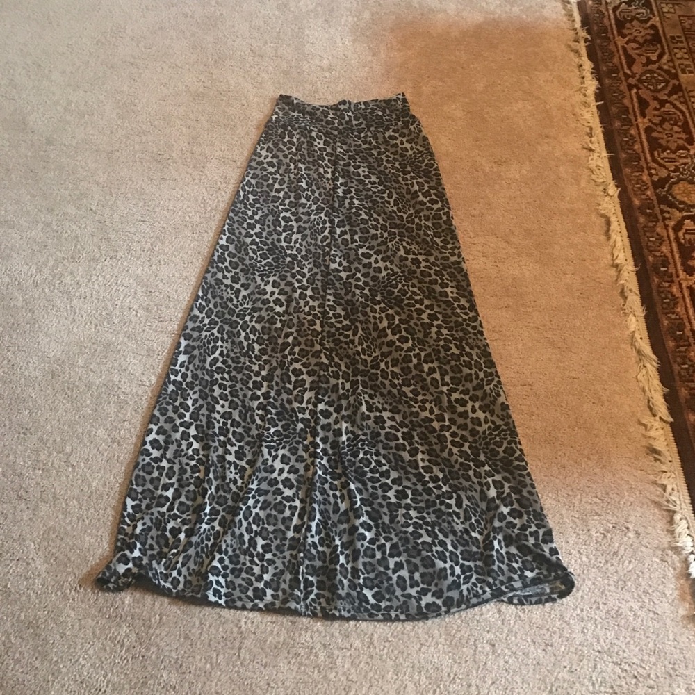 Long animal print skirt
