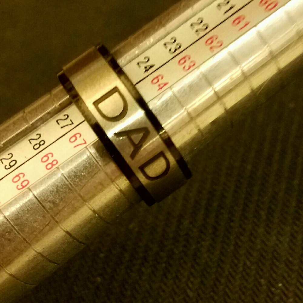TITANIUM "DAD" RINGS - Picture 2 of 4
