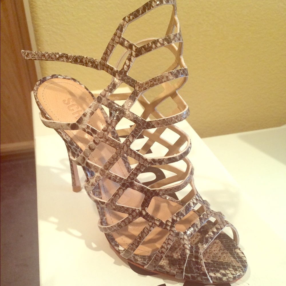 Schutz Juliana Dress Sandal in Pearl Snake