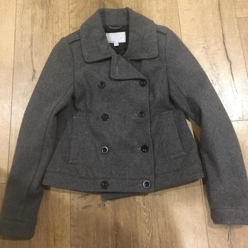 Gray Pea Coat jacket