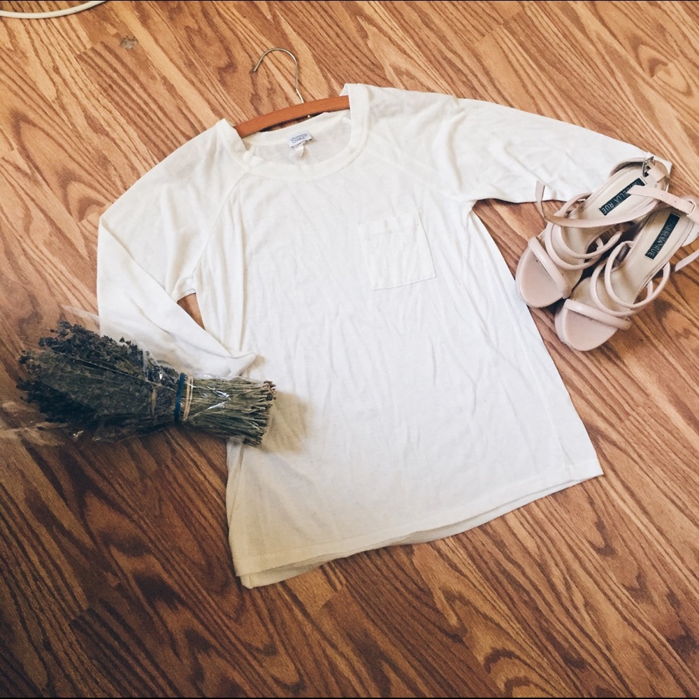 Charming Charlie Long Sleeve Pocket Top