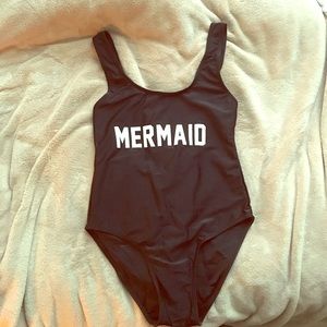 Black one piece "MERMAID" swimsuit