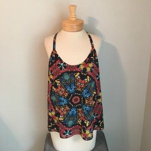 Alice + Olivia Silk Printed Tank Top