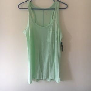 Mint green tank top with pocket