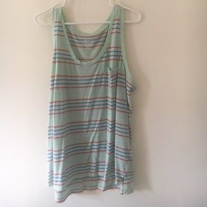 Old Navy boyfriend striped tank with pocket