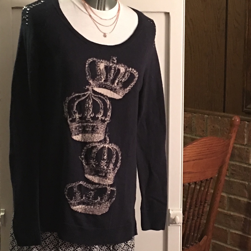 Rock & Republic Sweater, Lite Weight, Size S, Blue