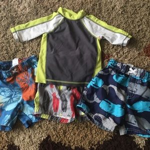 Lot of size 18 mo boys swimming trunks