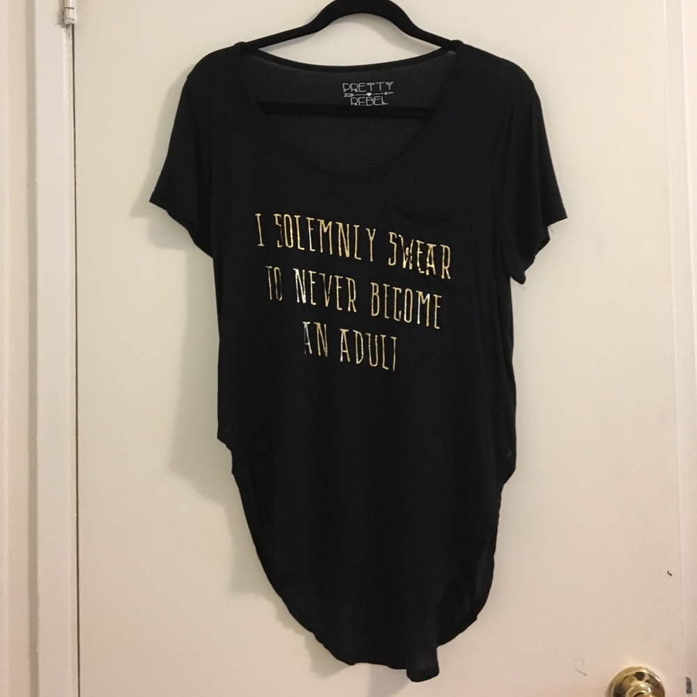 High low short sleeve t shirt