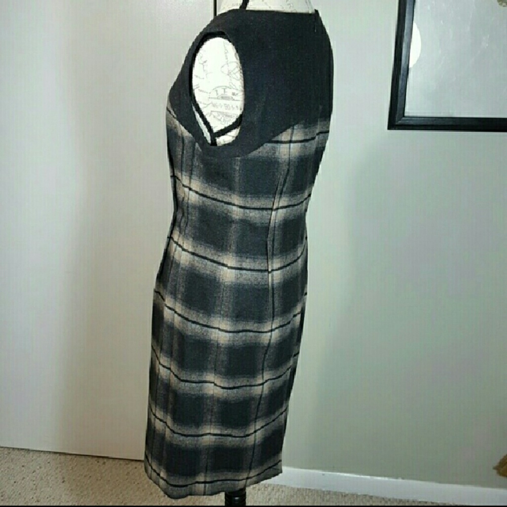 *Banana Republic* Plaid Wool Sheath Dress - Picture 3 of 4