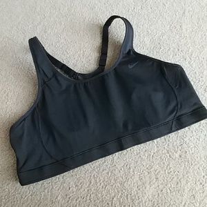 Nike dri fit black sports bra