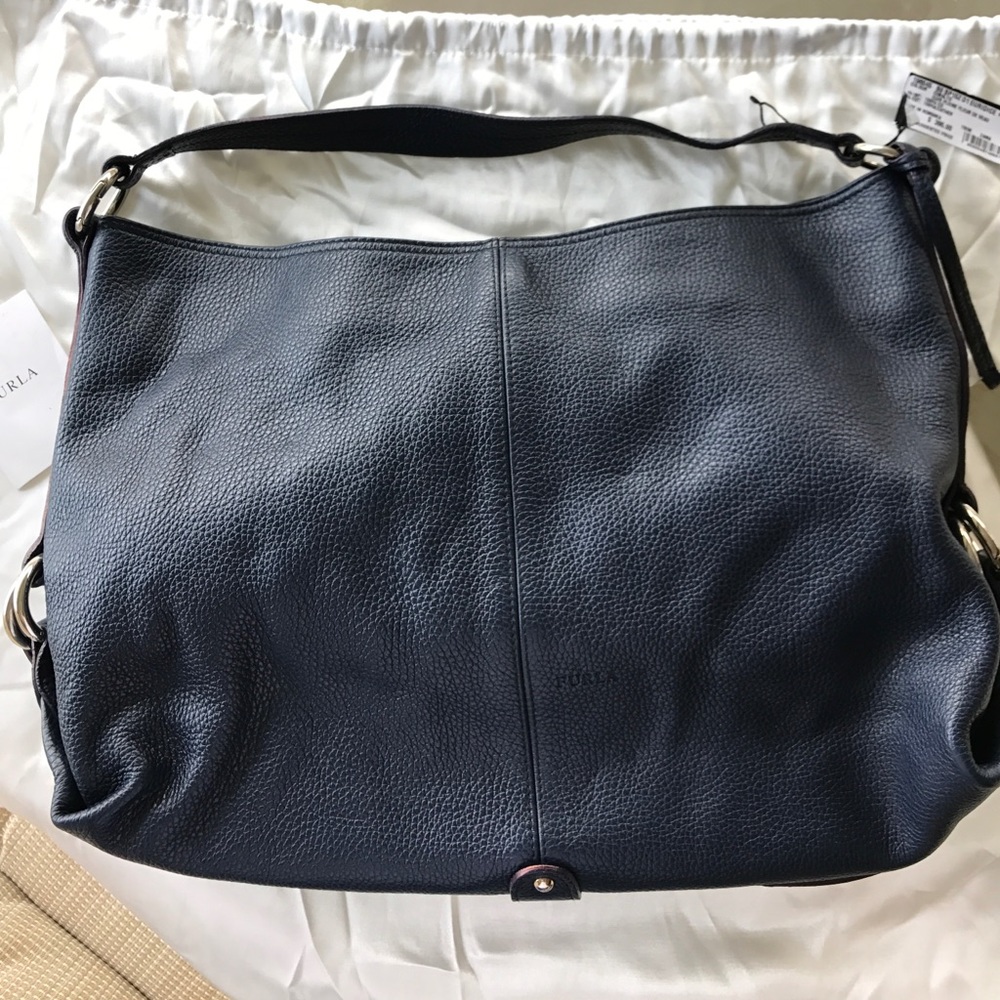 FURLA  HOBO Navy blue  New with tags