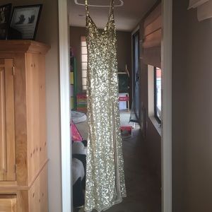 Gold sequin Primavera gown