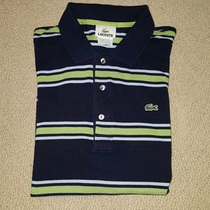 Lacoste - men's polo blue/green size 5