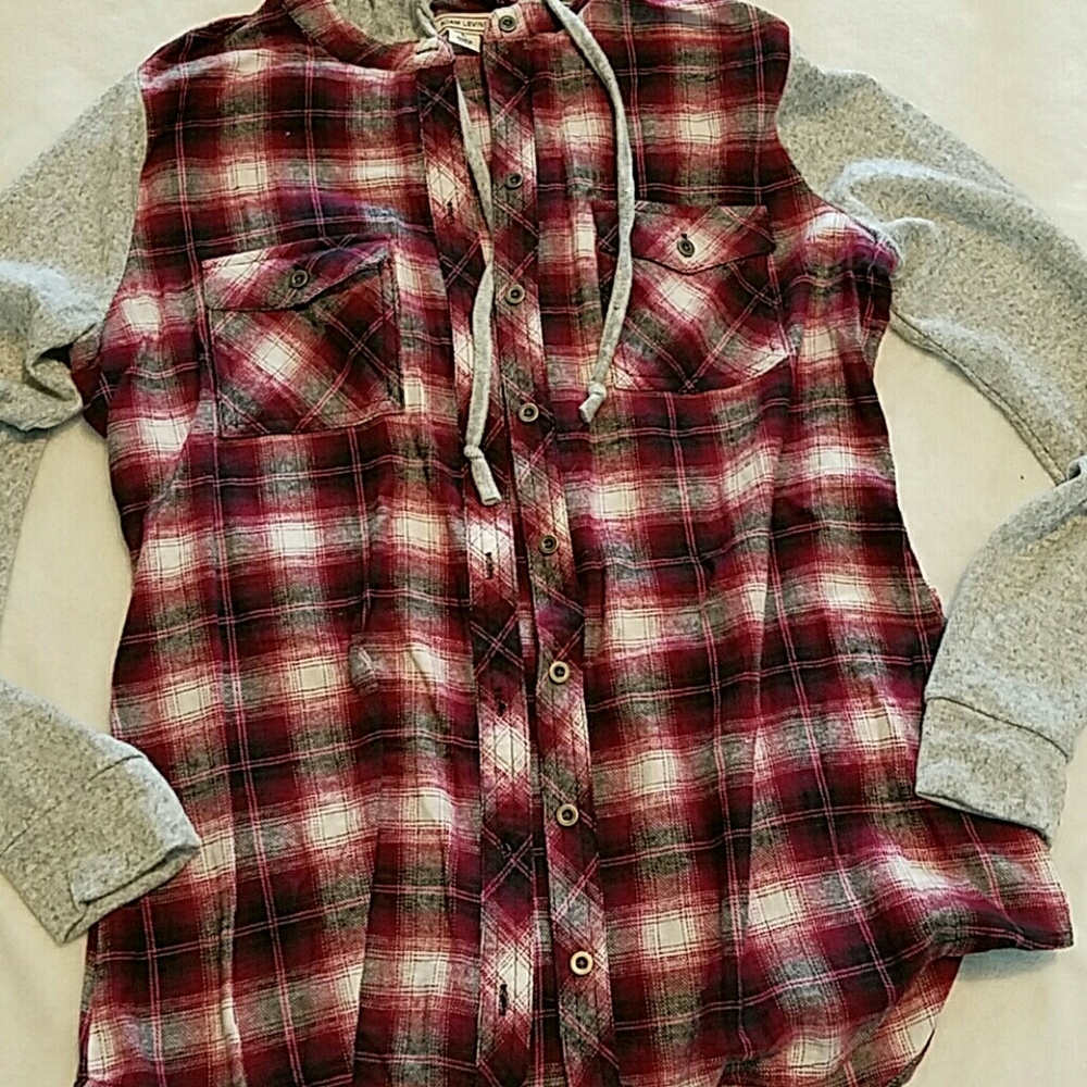 Adam Levine NWT hooded flannel