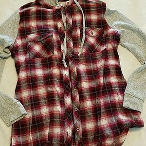 Adam Levine NWT hooded flannel