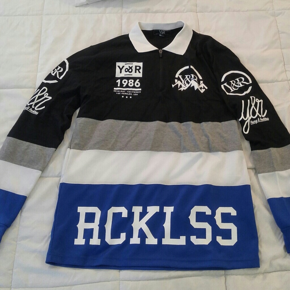 Young & Reckless rugby pull over