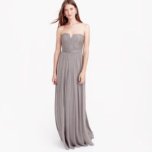 J. Crew Long Nadia Silk Chiffon Dress