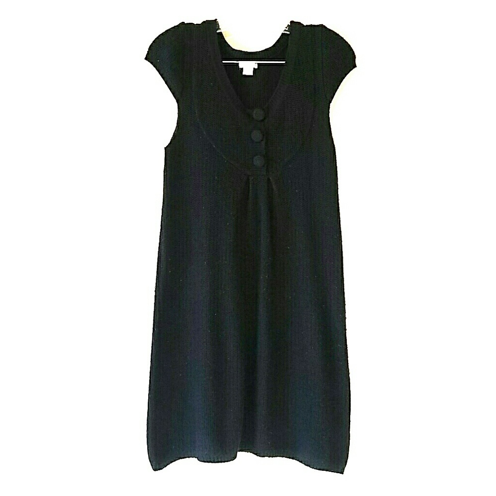 Comfy-cute Black Sweater Dress