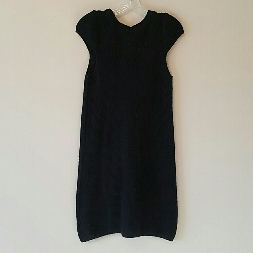 Comfy-cute Black Sweater Dress - Picture 4 of 6