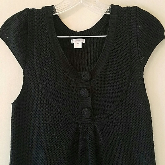 Comfy-cute Black Sweater Dress - Picture 2 of 6