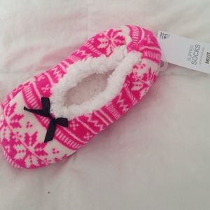 Brand new pink sock slippers