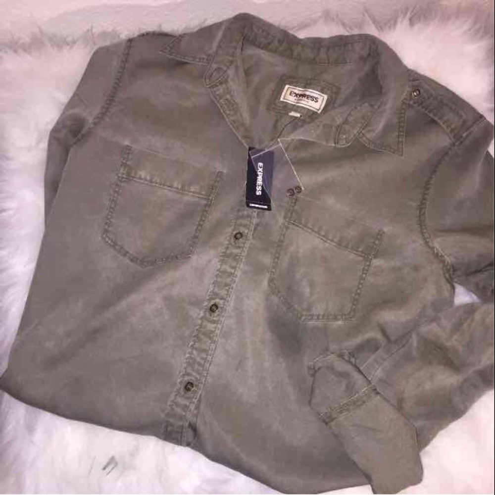 Express Gray Top