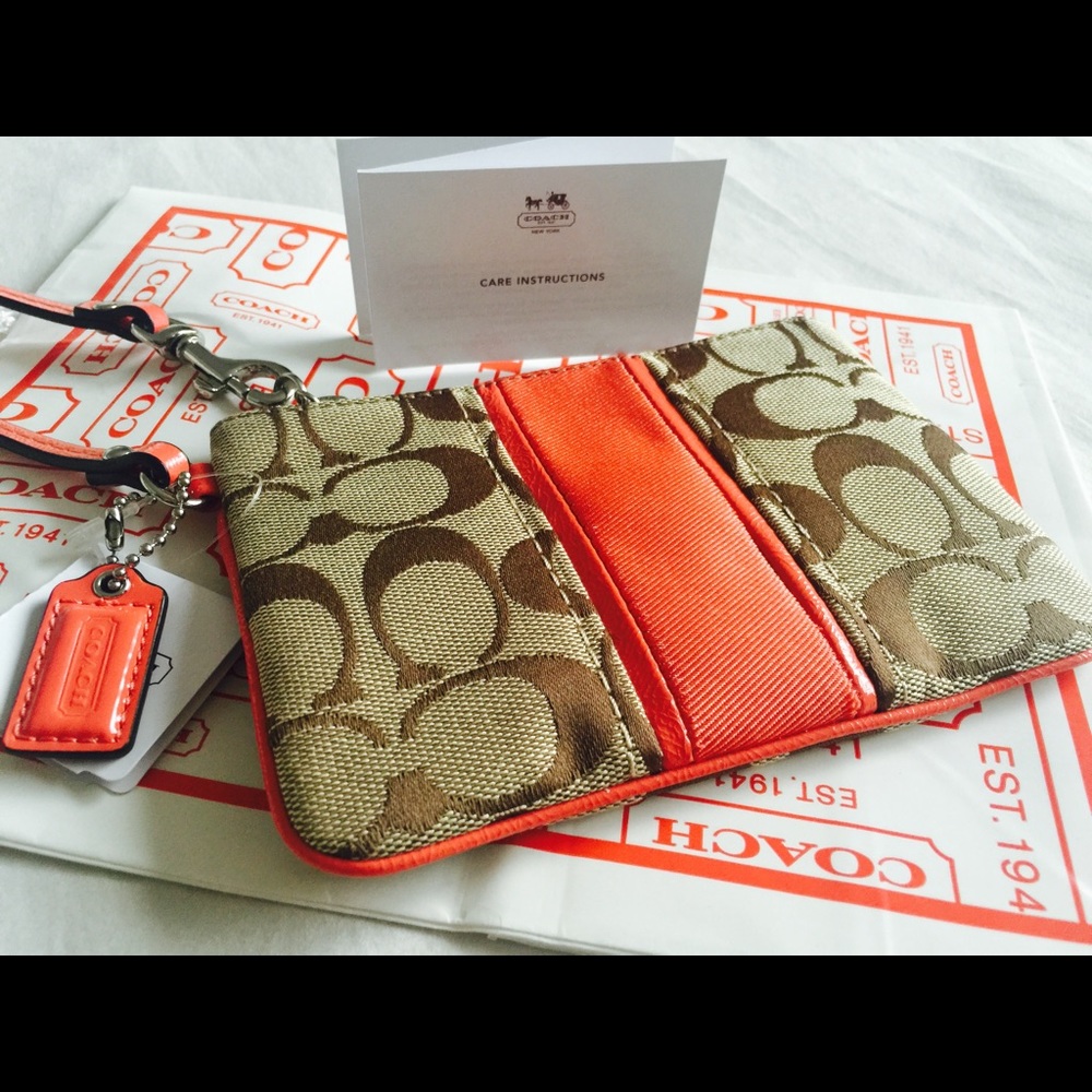 Coach corner zip wristlet