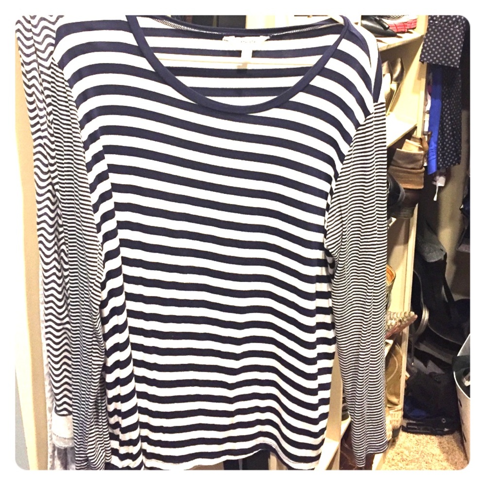 Athleta Long Sleeve Striped Tee