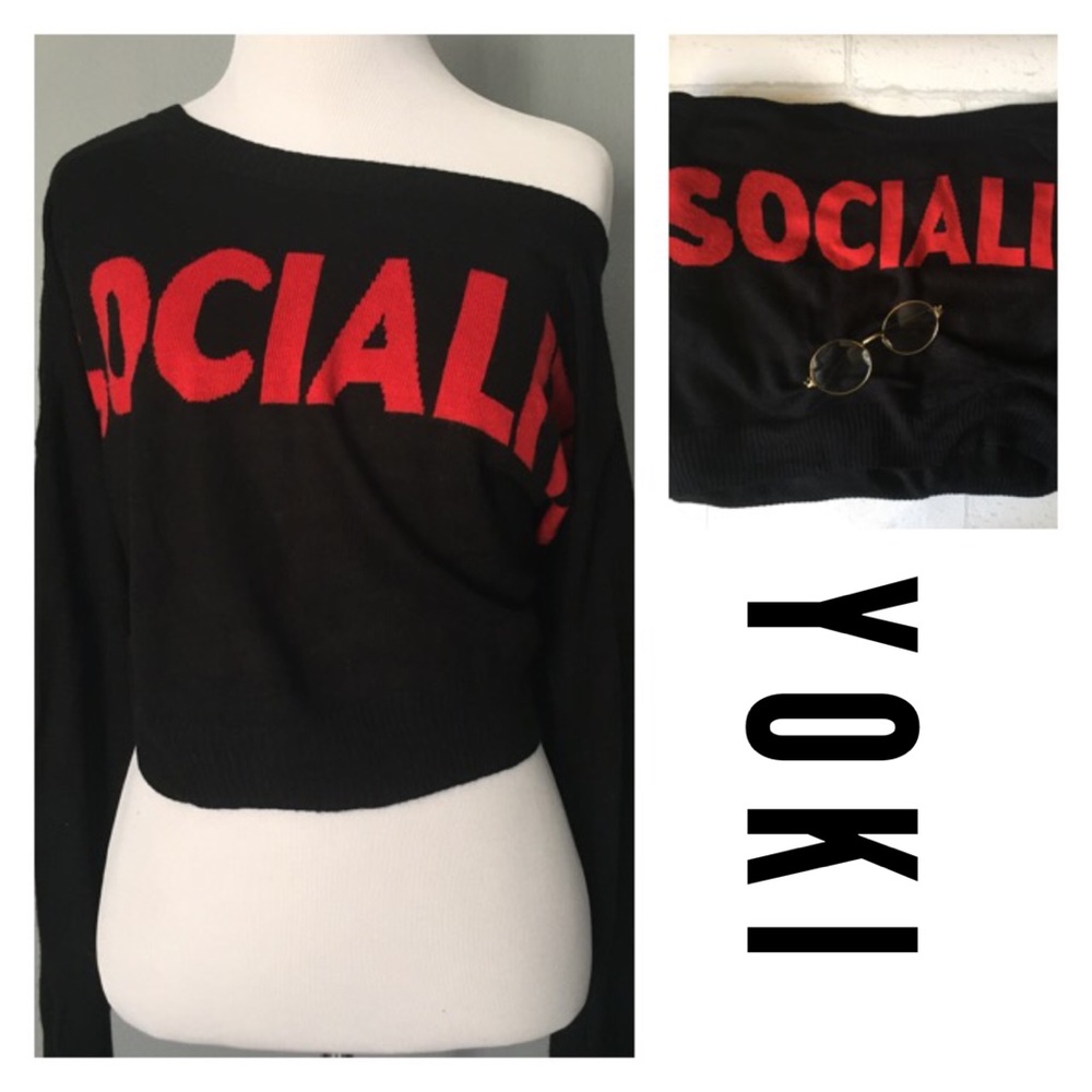 Yoki Cropped Sweater Medium