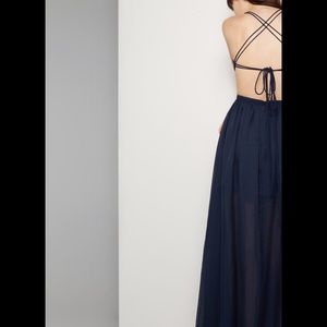 Fame and Partners Navy Prom Dress