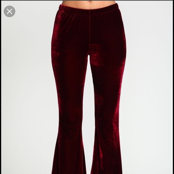 red velvet bell bottoms