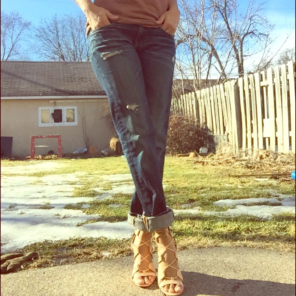 AG distressed Boyfriend jeans