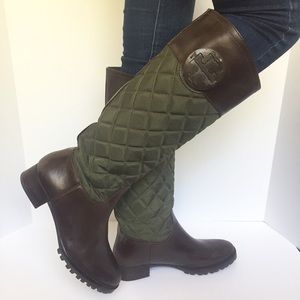 Tory Burch Quilted Riding Boots