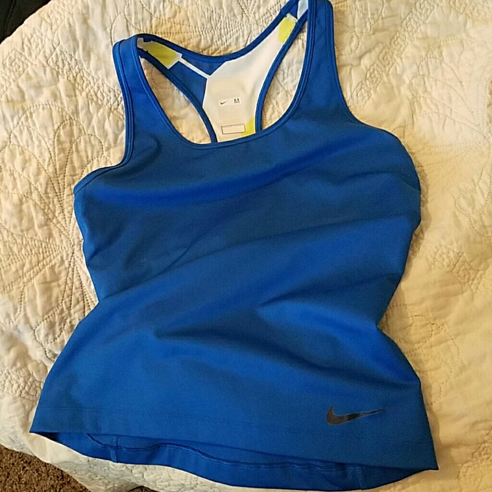 Bright blue Nike running tank