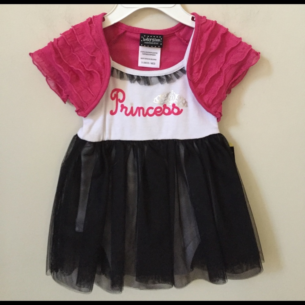 0-3 Months 2 Piece Dress Baby Glam