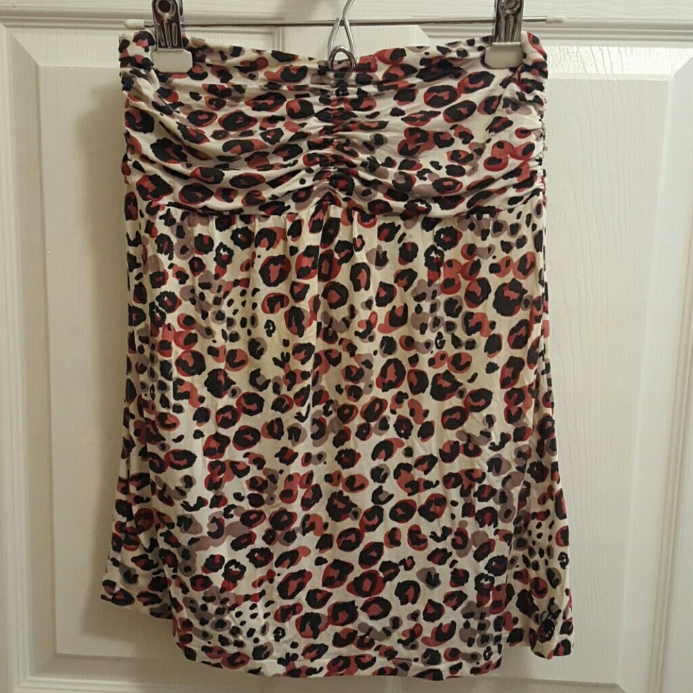 Guss jeans  Strapless shirt animals prints size S