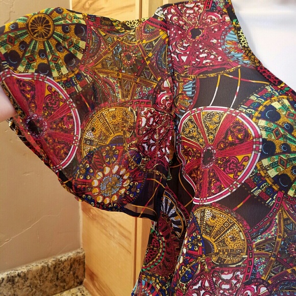 Boho hi low top butterfly sleeves - Picture 6 of 7