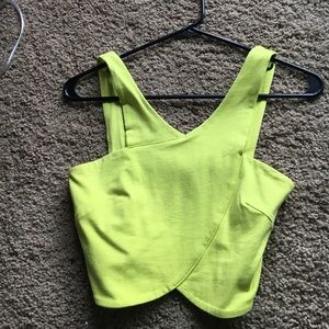 Asos crop top chartreuse! Like new!