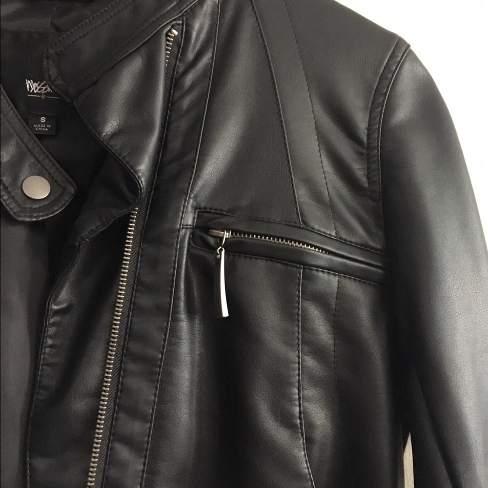 Black Faux  Leather Jacket