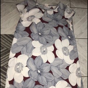 Dark blue & maroon dress