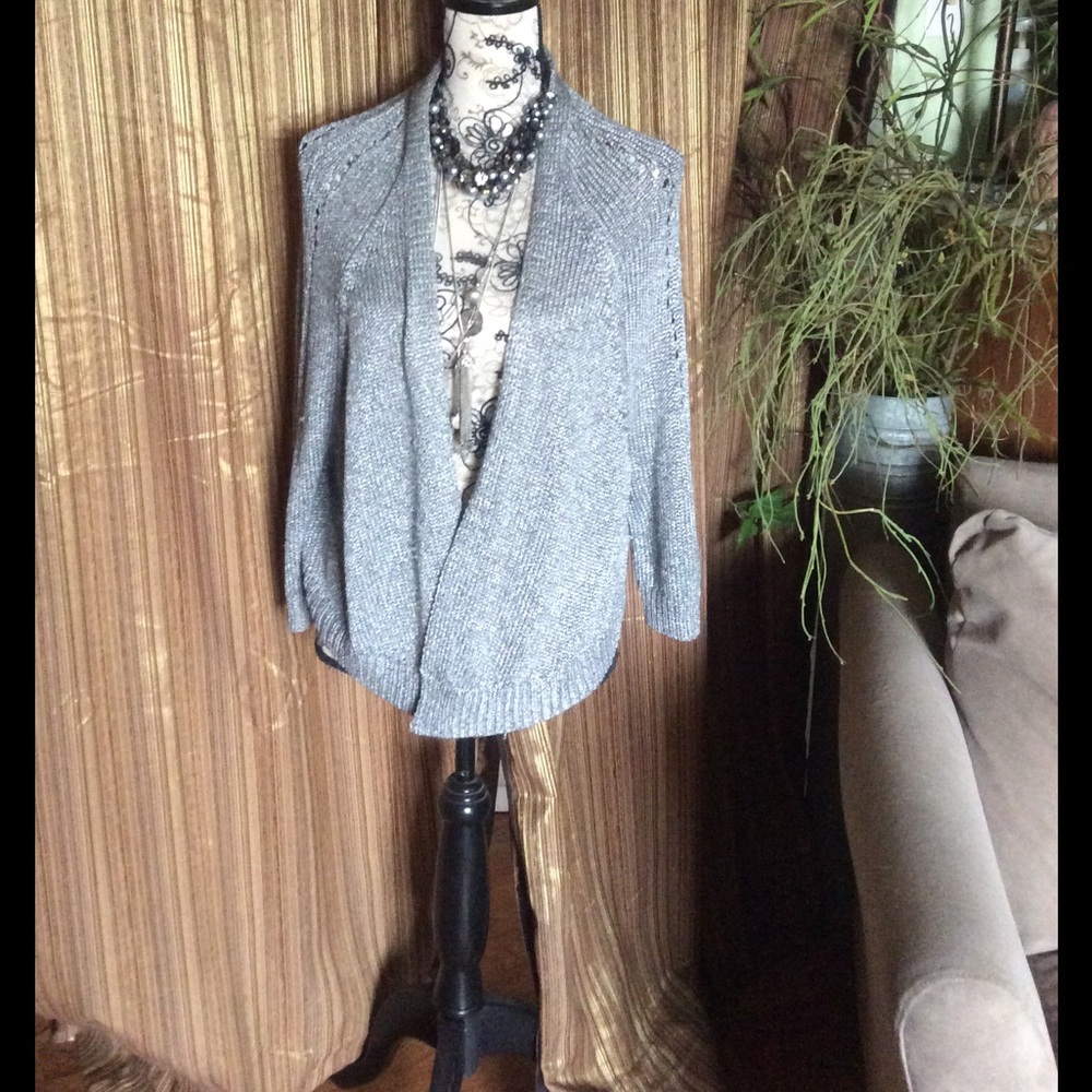 Leg. Vince cardigan metallic silver