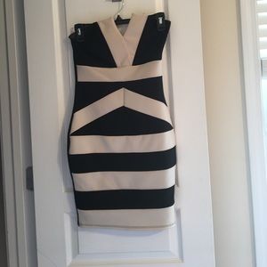 Boutique Black and Tan cocktail dress