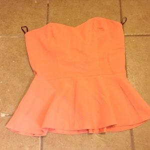 Strapless Peplum Shirt