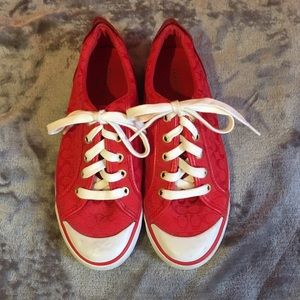 Red coach shoes ❤️