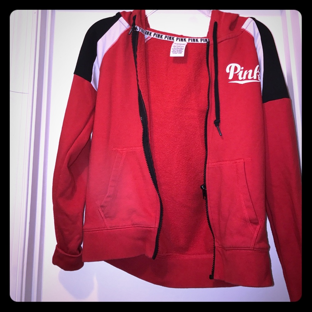 Red Pink by Victoria's Secret zip up hoodie