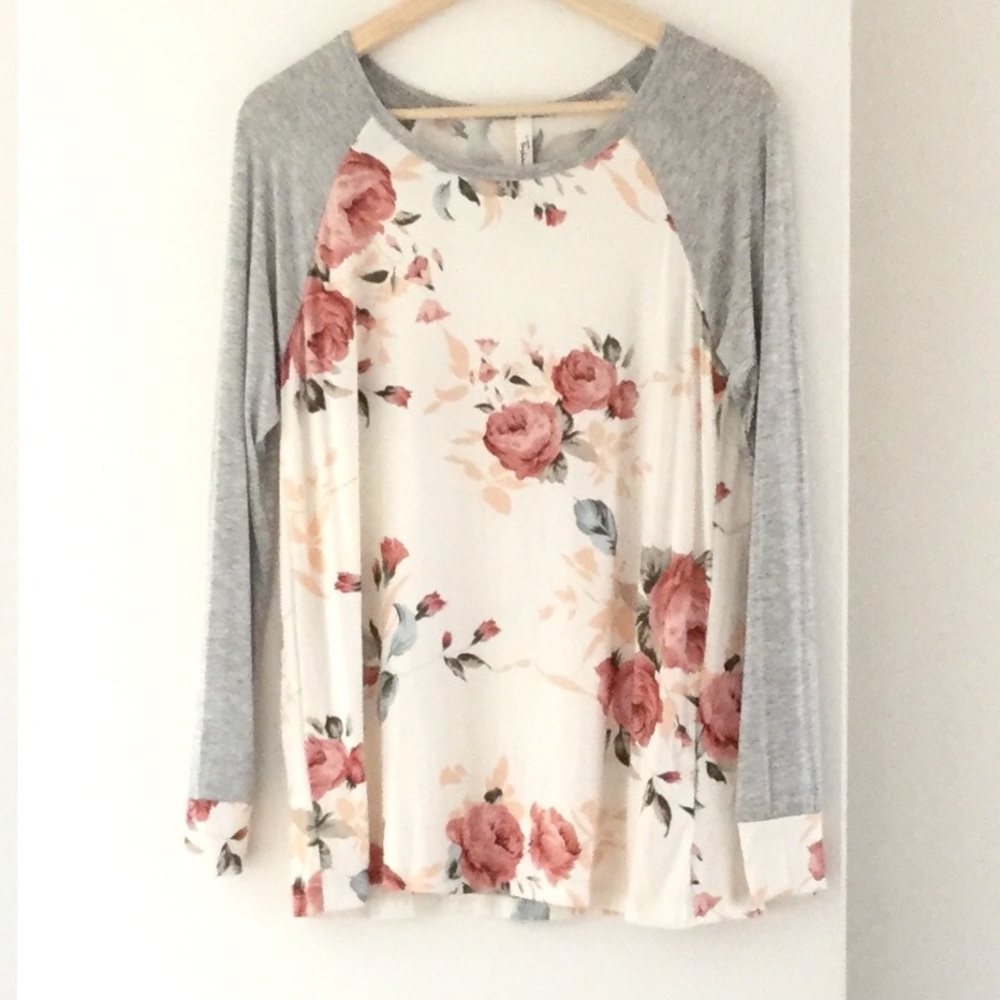Floral Raglan Top