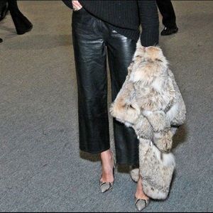 Theory lace-up leather pants