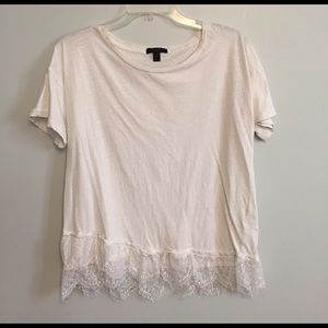 J. Crew White Lace top